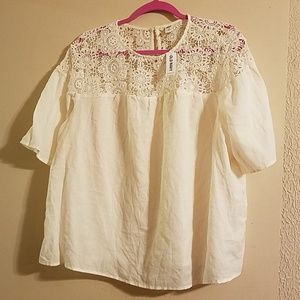 Old navy linen peasant top